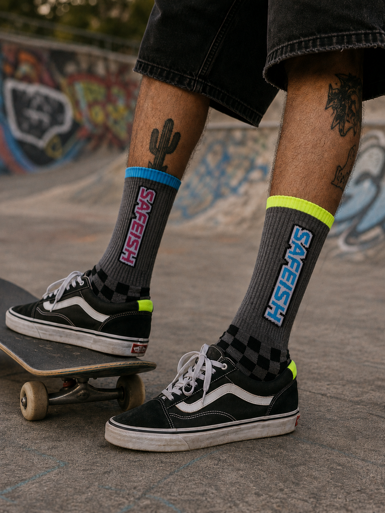 Multicolor Check Socks